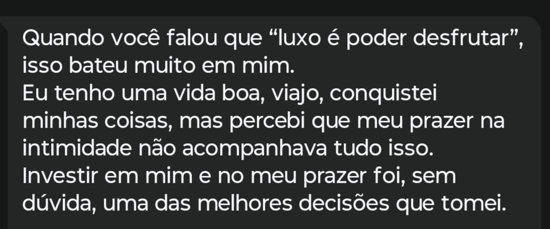 Relato cliente Bruno B